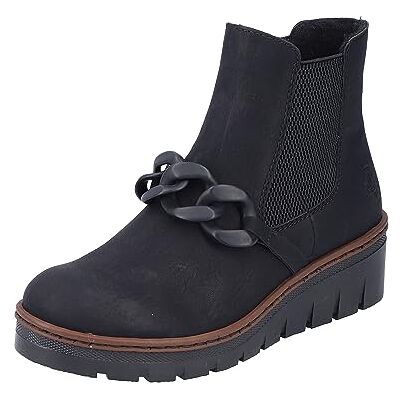 Rieker Bottines Chelsea X9173 pour femme, Noir, 38 EU - Publicité Rieker Bottines Chelsea X9173 pour femme, Noir, 38 EU - Publicité