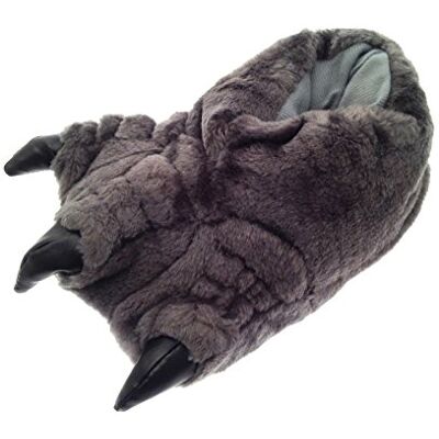 Lora Dora Chaussons fantaisie pour enfant Motif Monster Griffe Gris S - Publicité Lora Dora Chaussons fantaisie pour enfant Motif Monster Griffe Gris S - Publicité