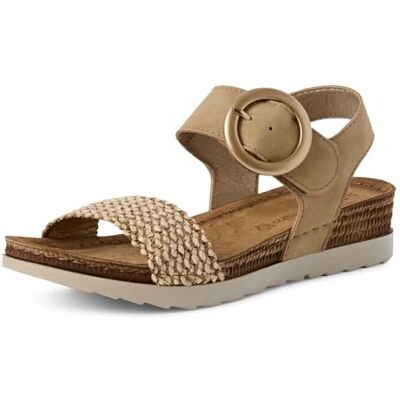 MARCO TOZZI Femme Sandale , Beige, 38 EU - Publicité MARCO TOZZI Femme Sandale , Beige, 38 EU - Publicité