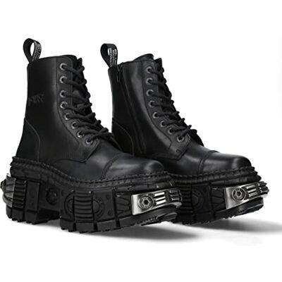 New Rock WALL083C-S4 Bottes unisexes avec fermeture éclair en cuir noir, Noir , 42 EU - Publicité New Rock WALL083C-S4 Bottes unisexes avec fermeture éclair en cuir noir, Noir , 42 EU - Publicité