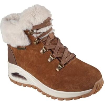 Skechers Bottes tendance Uno Rugged Moonlight Ridge pour femme, Cuir synthétique Duraleather marron, 38.5 EU - Publicité Skechers Bottes tendance Uno Rugged Moonlight Ridge pour femme, Cuir synthétique Duraleather marron, 38.5 EU - Publicité