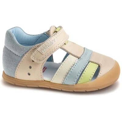 Pablosky Garçon Unisex Kinder Ziggy Sandale, Beige, 18 EU Large - Publicité Pablosky Garçon Unisex Kinder Ziggy Sandale, Beige, 18 EU Large - Publicité