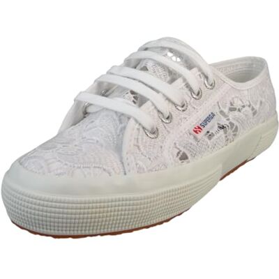 Superga 2750 Macrame Plat Oxford, Blanc, 5 UK Mixte - Publicité Superga 2750 Macrame Plat Oxford, Blanc, 5 UK Mixte - Publicité