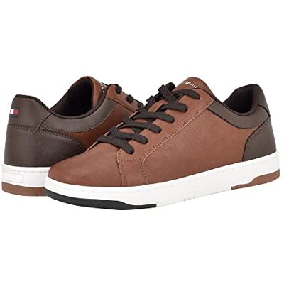 Tommy Hilfiger Baskets Trapeze pour homme, Cognac/marron foncé, 40.5-41 EU - Publicité Tommy Hilfiger Baskets Trapeze pour homme, Cognac/marron foncé, 40.5-41 EU - Publicité