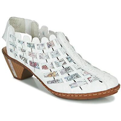 Rieker Damen Halbschuhe, Femme Chaussures Basses, weiß, - Publicité Rieker Damen Halbschuhe, Femme Chaussures Basses, weiß, - Publicité