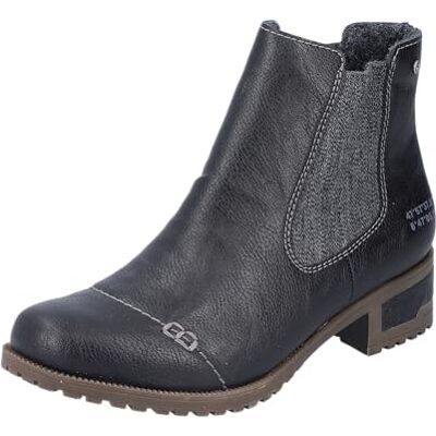 Rieker Bottines Chelsea 70354 pour femme, Noir, 38 EU - Publicité Rieker Bottines Chelsea 70354 pour femme, Noir, 38 EU - Publicité