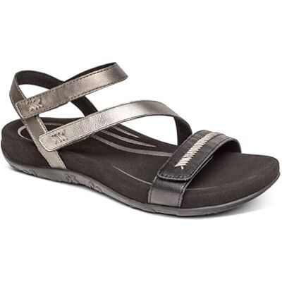Aetrex Sandales Gabby avec sangle réglable, Noir multi, 40 EU - Publicité Aetrex Sandales Gabby avec sangle réglable, Noir multi, 40 EU - Publicité
