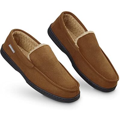 Dunlop Chausson Hommes Semelles Antidérapantes Chaussons Charentaises Hommes Mémoire de Forme Intérieur Extérieur Pantoufles Mocassins Loafers Hiver Cadeau Papa, Homme Original Utile ,43 EU,Marron - Publicité Dunlop Chausson Hommes Semelles Antidérapantes Chaussons Charentaises Hommes Mémoire de Forme Intérieur Extérieur Pantoufles Mocassins Loafers Hiver Cadeau Papa, Homme Original Utile ,43 EU,Marron - Publicité