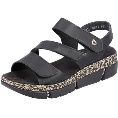Rieker Femme V2301 Sandale, Noir, 36 EU - Publicité Rieker Femme V2301 Sandale, Noir, 36 EU - Publicité