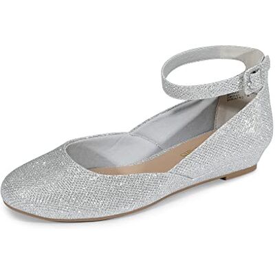 DREAM PAIRS Ballerines Femme Confortable avec Bride de Cheville Réglable Chaussures Plates pour Femmes Élégantes Womens Flats,Size 42,Argent-Glitter,REVONA-E - Publicité DREAM PAIRS Ballerines Femme Confortable avec Bride de Cheville Réglable Chaussures Plates pour Femmes Élégantes Womens Flats,Size 42,Argent-Glitter,REVONA-E - Publicité