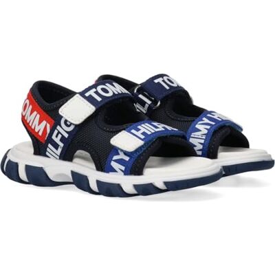 Tommy Hilfiger sandales enfant à double scratch, Kyle, Bleu/Royal/Rouge, 28 - Publicité Tommy Hilfiger sandales enfant à double scratch, Kyle, Bleu/Royal/Rouge, 28 - Publicité