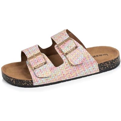 Isotoner Sandales femme à doubles bride, semelle intérieur patch talon ultra confortables, 39, multico - Publicité Isotoner Sandales femme à doubles bride, semelle intérieur patch talon ultra confortables, 39, multico - Publicité