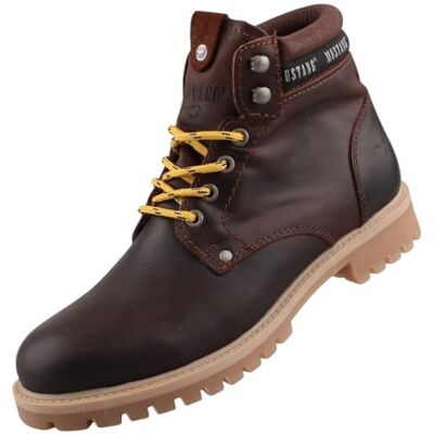 MUSTANG Bottes à lacets pour homme, marron foncé, 45 EU - Publicité MUSTANG Bottes à lacets pour homme, marron foncé, 45 EU - Publicité