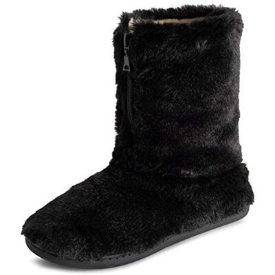 Polar Femmes Mousse A Mémoire Fermeture Eclairper Fausse Fourrure Couverte Semelle En Caoutchouc Intérieure Confortable Luxe Bottes Chaussons Noir UK8/EU41 YC0719 - Publicité Polar Femmes Mousse A Mémoire Fermeture Eclairper Fausse Fourrure Couverte Semelle En Caoutchouc Intérieure Confortable Luxe Bottes Chaussons Noir UK8/EU41 YC0719 - Publicité