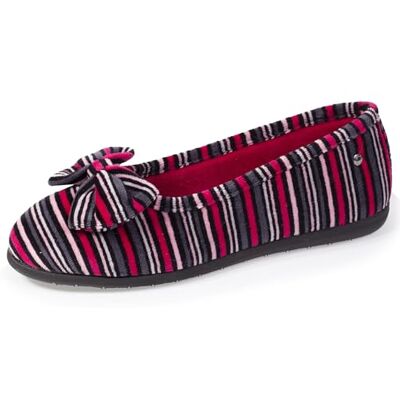 Isotoner Chaussons pantoufles Ballerines femme semelle everywear™, 37, rayures - Publicité Isotoner Chaussons pantoufles Ballerines femme semelle everywear™, 37, rayures - Publicité