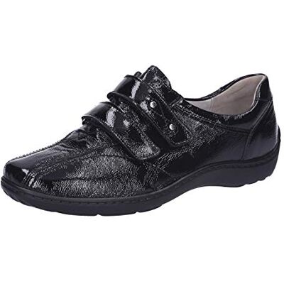 Waldläufer Chaussures à scratch en cuir pour femme, Noir (143 001), 42 EU (8 UK) - Publicité Waldläufer Chaussures à scratch en cuir pour femme, Noir (143 001), 42 EU (8 UK) - Publicité