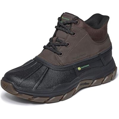 Skechers Homme Respected Swamper Slip-In ENTRAINEUSE, Chocolate Leather/Duraleather/Black Trim, 45.5 EU - Publicité Skechers Homme Respected Swamper Slip-In ENTRAINEUSE, Chocolate Leather/Duraleather/Black Trim, 45.5 EU - Publicité