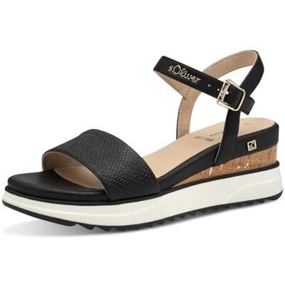 s.Oliver Femme Damen Sandale cale, Noir, 39 EU - Publicité s.Oliver Femme Damen Sandale cale, Noir, 39 EU - Publicité