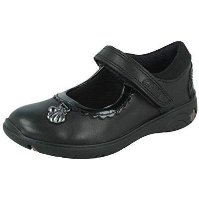 Clarks Sea Shimmer K Chaussures d'école pour fille, cuir noir, 24 EU - Publicité Clarks Sea Shimmer K Chaussures d'école pour fille, cuir noir, 24 EU - Publicité