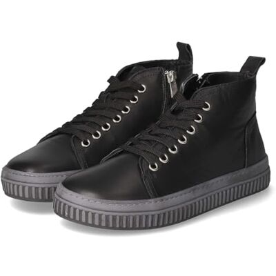 Andrea Conti Bottes à lacets en cuir lisse pour femme Noir, Noir , 38 EU - Publicité Andrea Conti Bottes à lacets en cuir lisse pour femme Noir, Noir , 38 EU - Publicité