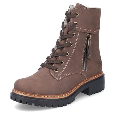 Rieker Bottines à lacets pour femme 72626, Marron 25, 38 EU - Publicité Rieker Bottines à lacets pour femme 72626, Marron 25, 38 EU - Publicité