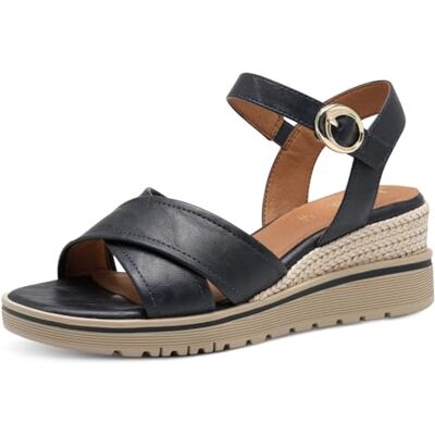 Jana Sandales Femme à Talon compensé été Vegan, Navy, 39 EU - Publicité Jana Sandales Femme à Talon compensé été Vegan, Navy, 39 EU - Publicité