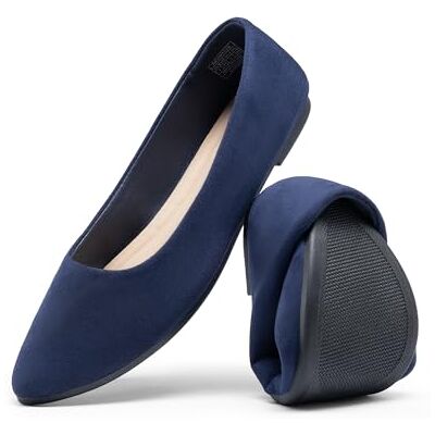 DREAM PAIRS Ballerines Femme Confortables à Bout Pointu en Suédine, Chaussures Plates à Enfiler pour Travail, Bureau ou Sorties,Size 36.5,Marine,DWUMFA2506 - Publicité DREAM PAIRS Ballerines Femme Confortables à Bout Pointu en Suédine, Chaussures Plates à Enfiler pour Travail, Bureau ou Sorties,Size 36.5,Marine,DWUMFA2506 - Publicité