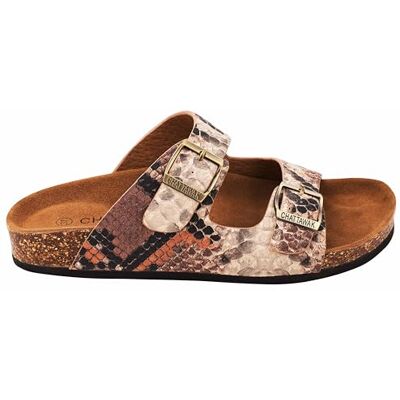 CHATTAWAK Femme Mule Confort Double Boucles Orphee Serpent Choco, 41 - Publicité CHATTAWAK Femme Mule Confort Double Boucles Orphee Serpent Choco, 41 - Publicité