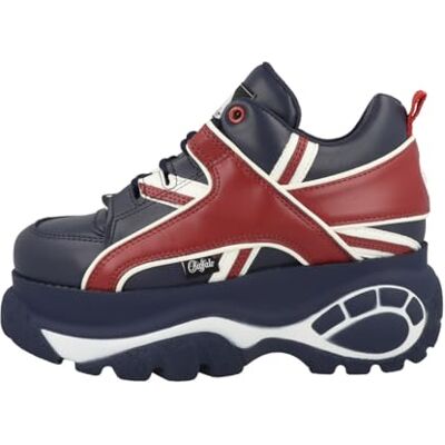 Buffalo Sneaker Femme 1339-14 Cuir Nappa Blue/Red D26BF08 BN, Union Jack, 37 EU - Publicité Buffalo Sneaker Femme 1339-14 Cuir Nappa Blue/Red D26BF08 BN, Union Jack, 37 EU - Publicité