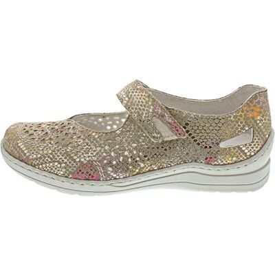 Rieker Slipper/Kletthalbschuh luftdurchlässig (durchbrochenes/geflochtenes Obermaterial) - Publicité Rieker Slipper/Kletthalbschuh luftdurchlässig (durchbrochenes/geflochtenes Obermaterial) - Publicité