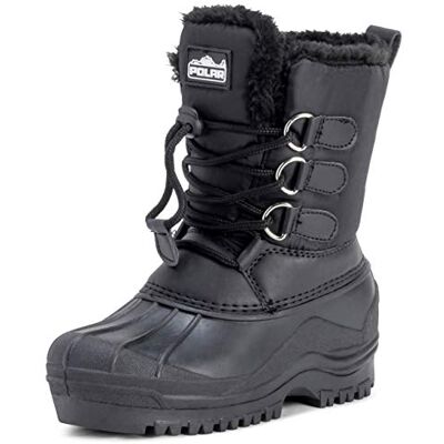 Polar Enfants Unisexes Nylon Boue Neige Chaleureux Pluie Bottes De Fourrure BLK39 AYC0162 - Publicité Polar Enfants Unisexes Nylon Boue Neige Chaleureux Pluie Bottes De Fourrure BLK39 AYC0162 - Publicité