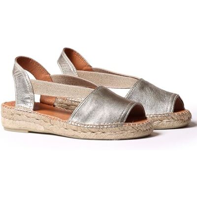 TONI PONS Espadrille Cuir Femme ETNA Platine, 40 EU - Publicité TONI PONS Espadrille Cuir Femme ETNA Platine, 40 EU - Publicité