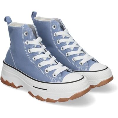 shoes&blues.es Bottines compensées pour Femmes, Confortables, Style Baskets, en Toile, à Lacets Bleu Ciel Talla 40 - Publicité shoes&blues.es Bottines compensées pour Femmes, Confortables, Style Baskets, en Toile, à Lacets Bleu Ciel Talla 40 - Publicité