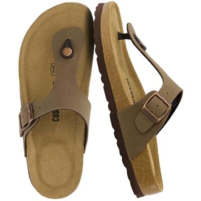 CUSHIONAIRE Sandale Leah avec Semelle en liège pour Femme avec + Confort, Marron 40 EU - Publicité CUSHIONAIRE Sandale Leah avec Semelle en liège pour Femme avec + Confort, Marron 40 EU - Publicité