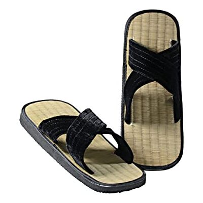 Kwon Zoris Chaussons asiatiques en paille de riz Noir - - Publicité Kwon Zoris Chaussons asiatiques en paille de riz Noir - - Publicité