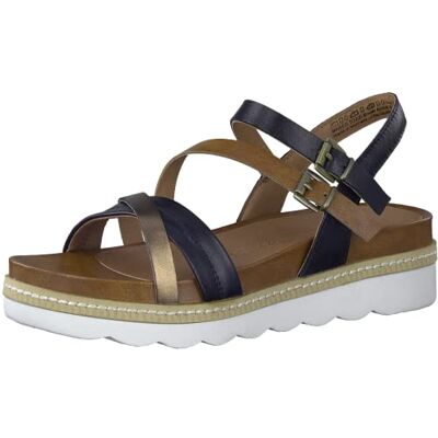 MARCO TOZZI Sandale compensée pour femme, talon plat, semelle douce FEEL ME, en cuir de haute qualité, idéale pour les affaires et les loisirs, 38 EU - Publicité MARCO TOZZI Sandale compensée pour femme, talon plat, semelle douce FEEL ME, en cuir de haute qualité, idéale pour les affaires et les loisirs, 38 EU - Publicité