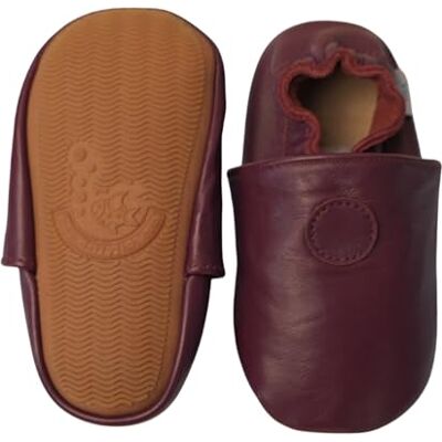Dotty Fish Chaussures Pieds Nus en Cuir pour bébés et Enfants avec Semelles en Caoutchouc. Légères, Souples et antidérapantes. Marque Britannique. Garçons et Filles Raisin uni, 3-4 Ans - Publicité Dotty Fish Chaussures Pieds Nus en Cuir pour bébés et Enfants avec Semelles en Caoutchouc. Légères, Souples et antidérapantes. Marque Britannique. Garçons et Filles Raisin uni, 3-4 Ans - Publicité
