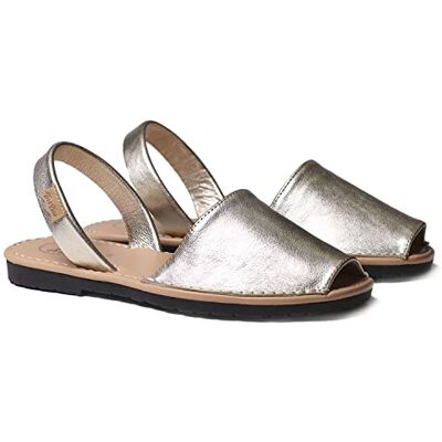TONI PONS Abarca pour Femme en Cuir Mao Platine, 37 EU - Publicité TONI PONS Abarca pour Femme en Cuir Mao Platine, 37 EU - Publicité