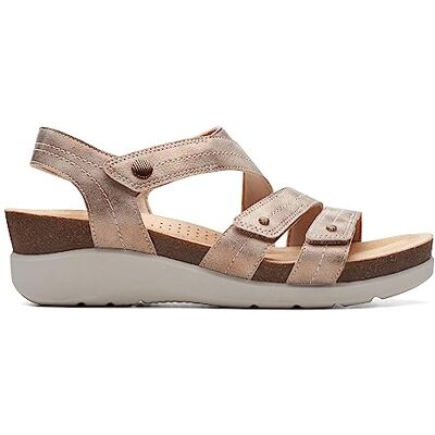 Clarks Femme Calenne Clara Sandale cale, Textile métallique Bronze, 39.5 EU - Publicité Clarks Femme Calenne Clara Sandale cale, Textile métallique Bronze, 39.5 EU - Publicité