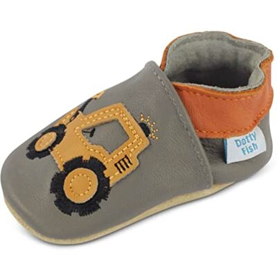 Dotty Fish Chaussures Bébé Premiers Pas Cuir Souple Excavateur 6-12 Mois - Publicité Dotty Fish Chaussures Bébé Premiers Pas Cuir Souple Excavateur 6-12 Mois - Publicité