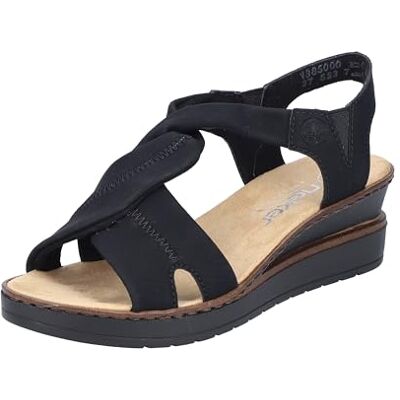 Rieker Femme V3850 Sandale, Noir, 42 EU - Publicité Rieker Femme V3850 Sandale, Noir, 42 EU - Publicité