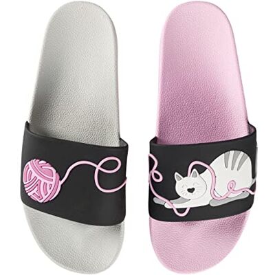 Dedoles Chaussure Homme Femme & Enfants Sandales Antidérapant designs amusants Livre Pizza Café Renard Lama Cadeau, Couleur: Chat et balle, 36 EU - Publicité Dedoles Chaussure Homme Femme & Enfants Sandales Antidérapant designs amusants Livre Pizza Café Renard Lama Cadeau, Couleur: Chat et balle, 36 EU - Publicité