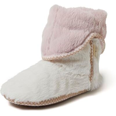 Dearfoams Chaussons Beth Furry Foldover pour femme, Mousseline blanche, 37/38 EU - Publicité Dearfoams Chaussons Beth Furry Foldover pour femme, Mousseline blanche, 37/38 EU - Publicité