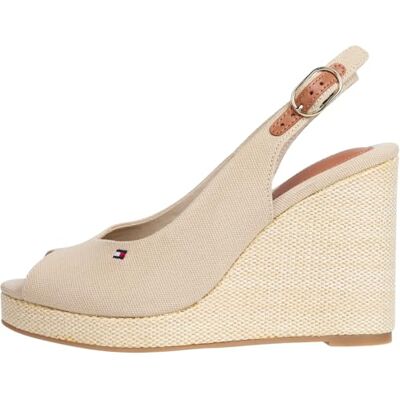 Tommy Hilfiger Espadrilles Compensées Femme Flag High Slingback à Bride Cheville, Beige (Horseradish), 41 - Publicité Tommy Hilfiger Espadrilles Compensées Femme Flag High Slingback à Bride Cheville, Beige (Horseradish), 41 - Publicité