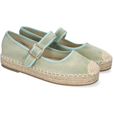 Espadrille Ballerine pour Femme en Jute, Design Moderne avec Bout brodé et Fermeture à Boucle pour Un Confort Optimal, idéale pour Le Printemps-été. Vert Talla 40 - Publicité Espadrille Ballerine pour Femme en Jute, Design Moderne avec Bout brodé et Fermeture à Boucle pour Un Confort Optimal, idéale pour Le Printemps-été. Vert Talla 40 - Publicité