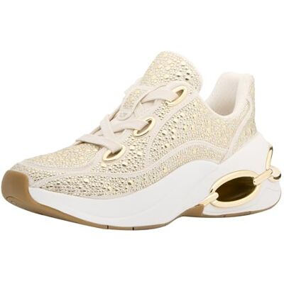 Michael Kors Femme Toni Sneaker, crème, 40.5 EU - Publicité Michael Kors Femme Toni Sneaker, crème, 40.5 EU - Publicité