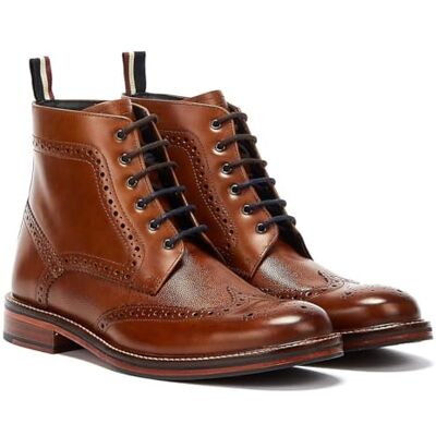 Ben Sherman Alfred Brogue Bottes en Cuir Marron pour Hommes EUR 44 - Publicité Ben Sherman Alfred Brogue Bottes en Cuir Marron pour Hommes EUR 44 - Publicité