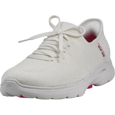 Skechers Go Walk 6 Lovely DaySneaker Chaussures à enfiler mains libres pour femme, ecru, 6.5 Wide - Publicité Skechers Go Walk 6 Lovely DaySneaker Chaussures à enfiler mains libres pour femme, ecru, 6.5 Wide - Publicité