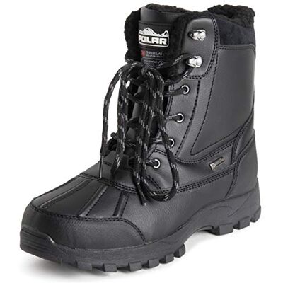 Polar Hommes Doublée Imperméable Bande De Roulement Profonde Caoutchouc Thermique L'hiver Bottes De Neige Noir UK10/EU44 YC0693 - Publicité Polar Hommes Doublée Imperméable Bande De Roulement Profonde Caoutchouc Thermique L'hiver Bottes De Neige Noir UK10/EU44 YC0693 - Publicité