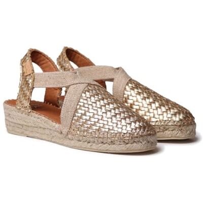 TONI PONS Sandales en cuir, orteils couverts, talon compensé et plateforme, semelle en caoutchouc, bande élastique, en cuir, pour femme, Platine, 37 EU - Publicité TONI PONS Sandales en cuir, orteils couverts, talon compensé et plateforme, semelle en caoutchouc, bande élastique, en cuir, pour femme, Platine, 37 EU - Publicité